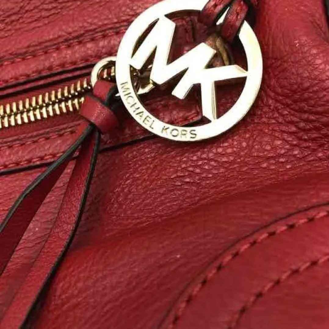 Michael Kors Mk Designer Red Crossbody Purse Handbag